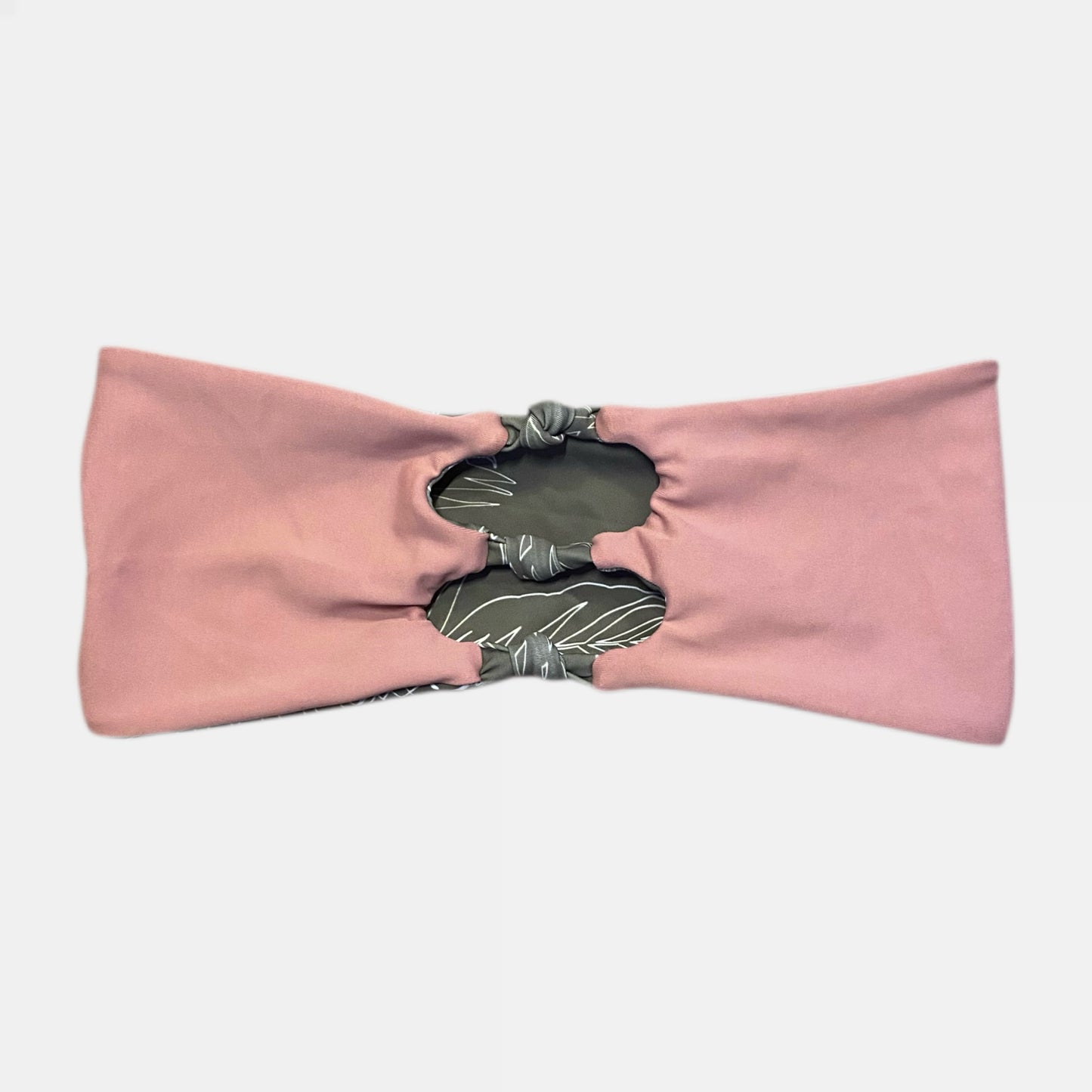 Knot Bandeau: Matcha Palms x Pink Mauve